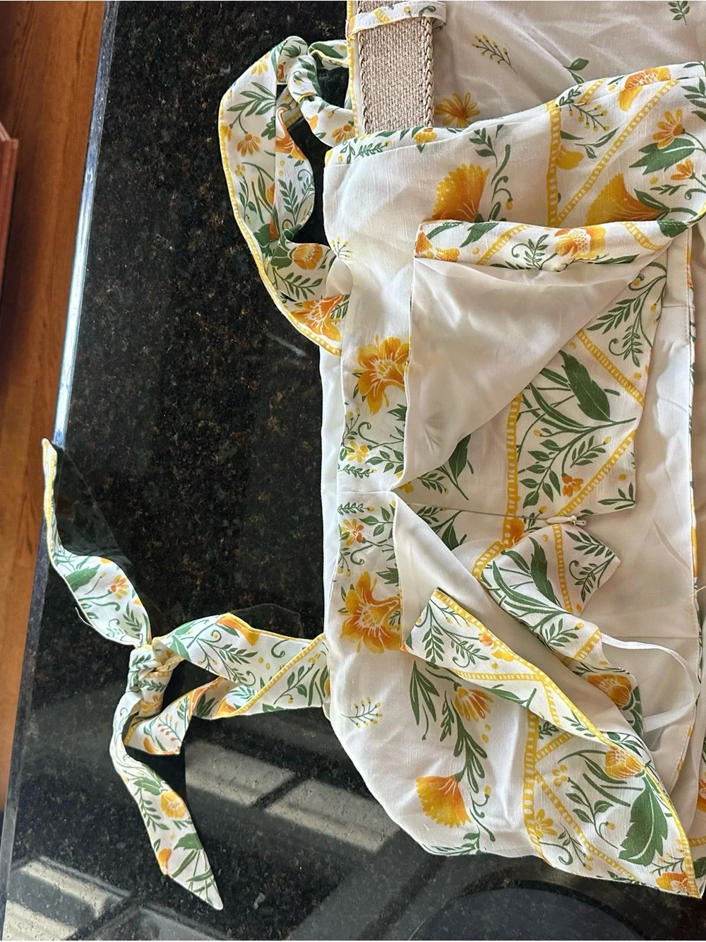 Antonio Melani Yellow Floral Two-Piece Crop Top & Skirt Set